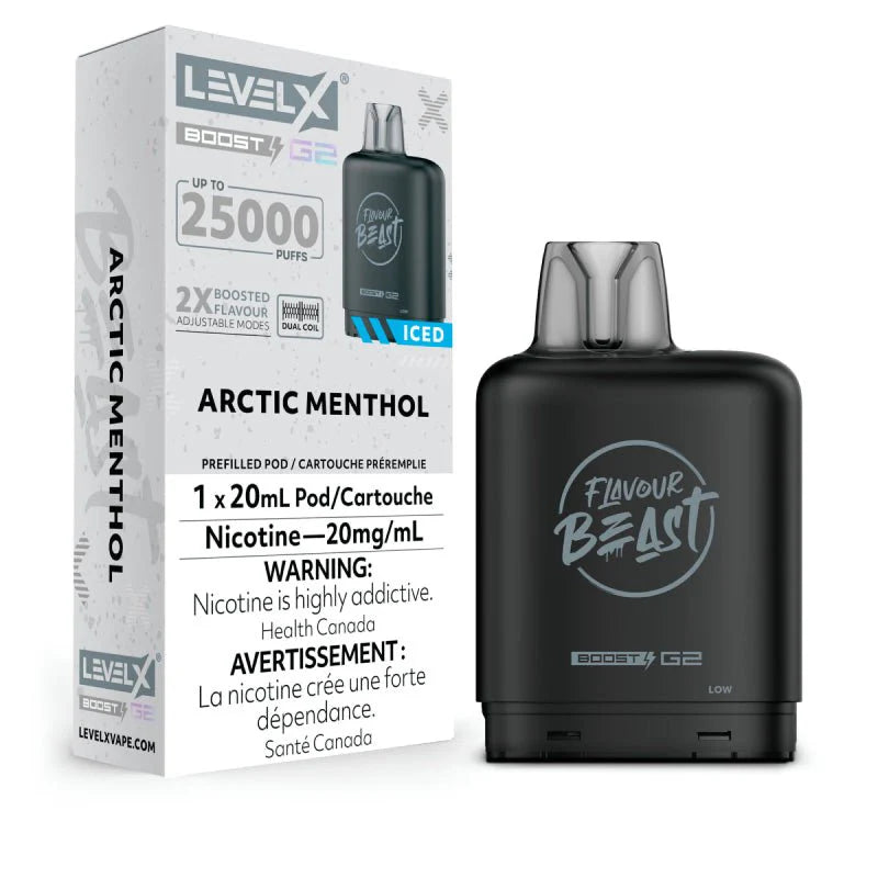 Level X G2 Boost Flavour Beast Pods - Arctic Menthol, 25k Puffs - Pods - Mister Vapor