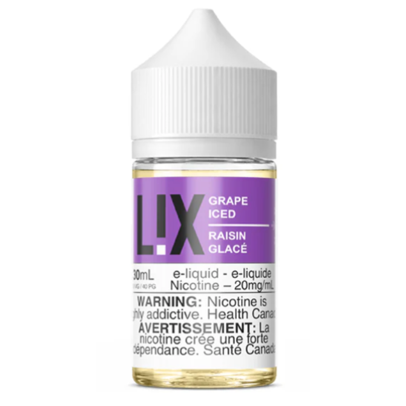 LIX Grape Iced e-liquid bottle