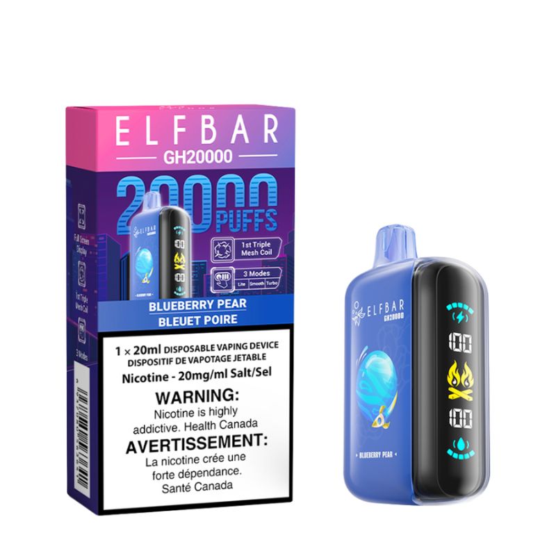 BUY ELF BAR GK20k BLUEBERRY PEAR DISPOSABLE VAPE AT MISTER VAPOR   Québec, Ontario, Kelowna, Vancouver, SASKATOON, Winnipeg, Alberta, Halifax, Nova Scotia, Kamloops, New Brunswick,Calgary, Laval, Gatineau, Sherbrooke, Etobicoke, Mississauga, Markham, Richmond Hill, Ottawa, Oshawa, Vaughan, Toronto, 