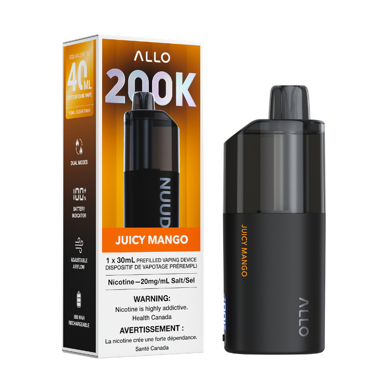 Allo NUUD 200k Disposable Vape - Juicy Mango