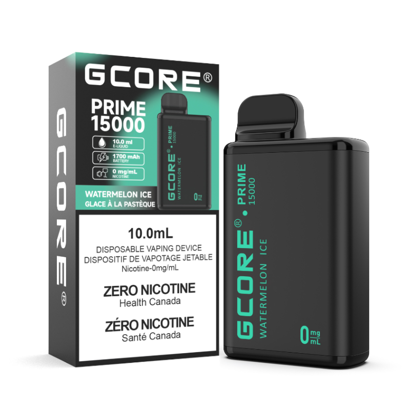 Enjoy the juicy sweetness of watermelon with a cool icy twist with Gcore Prime Watermelon ice. Nicotine-free, 15,000 puffs – cools and satisfies with every puff.