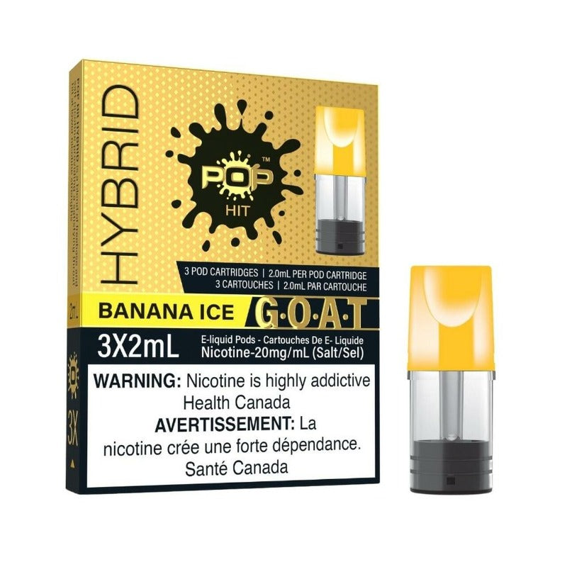 POP PODS BANANA ICE G.O.A.T. SERIES HYBRID 2% MISTER VAPOR