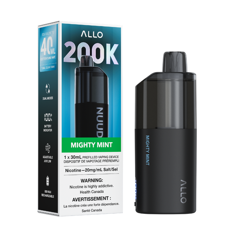 Allo NUUD 200k Disposable Vape - Mighty Mint