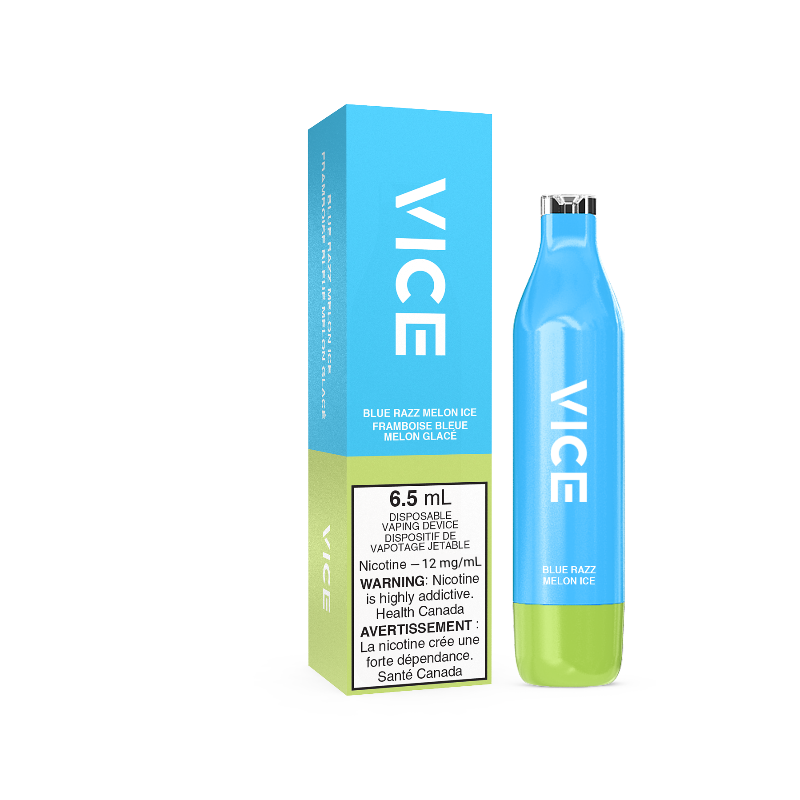 BUY NEW VICE 2500 BLUE RAZZ MELON ICE 12MG DISPOSABLE AT MISTER VAPOR TORONTO, BURLINGTON, GTA