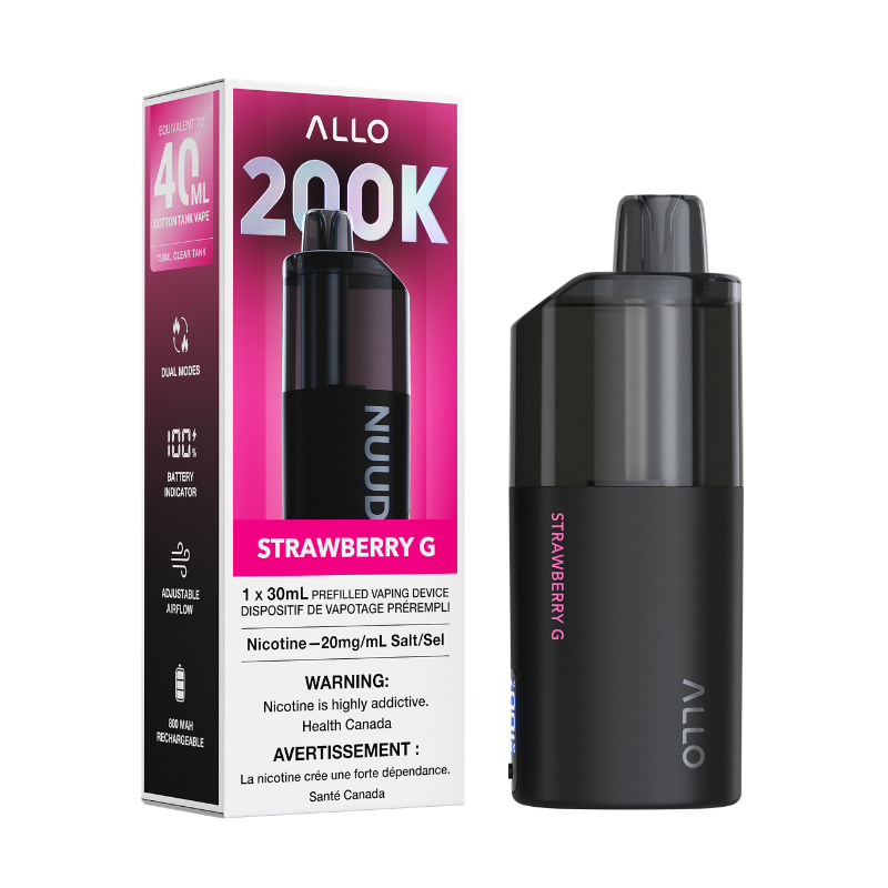 Allo NUUD 200k Disposable Vape - Strawberry G