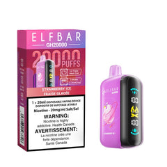 ELF BAR GH 20k STRAWBERRY ICE DISPOSABLE MISTER VAPOR QUEBEC CANADA