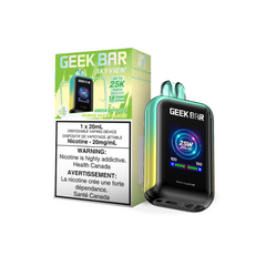 GREEN APPLE ICE GEEK BAR SKYVIEW 25K DISPOSABLE VAPE Savor the tangy sweetness of ripe green apples, perfectly balanced with a cooling blast of icy menthol. Each inhale brings a burst of fruity goodness, while the exhale leaves a satisfyingly cool sensation on your palate. 