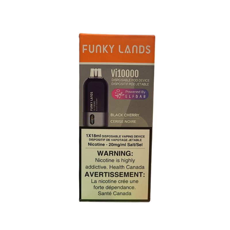 BUY FUNKY LANDS BLACK CHERRY DISPOSABLE VAPE (10000 PUFFS) AT MV TORONTO