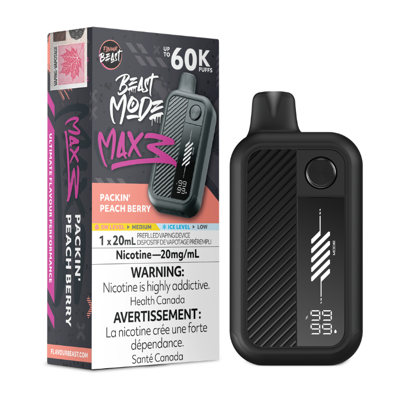 Flavour Beast - Beast Mode Max 3 60k Packin' Peach Berry Disposable Vape