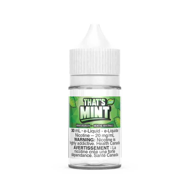 THATS MINT WINTERGREEN SALT E-LIQUID at MISTER VAPOR NOVA SCOTIA London, Kingston, Hamilton, Halifax, St. John's, Fredericton, Ontario, Milton, Sudbury, Trois-Rivieres,  Sherbrooke, 