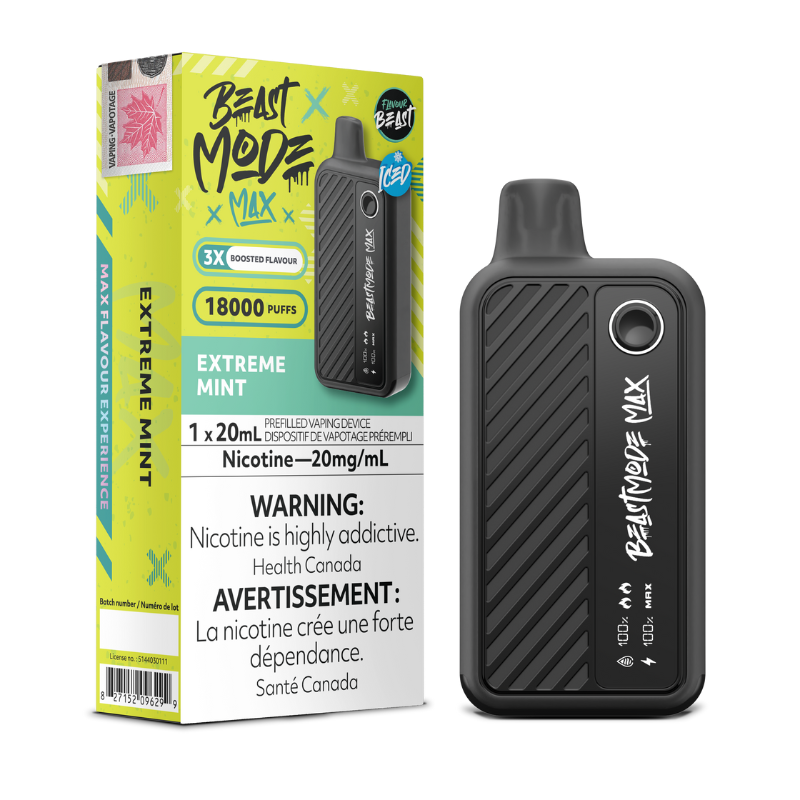 FREE DELIVERY BEAST MODE MAX 18K EXTREME MINT ICED DISPOSABLE VAPE