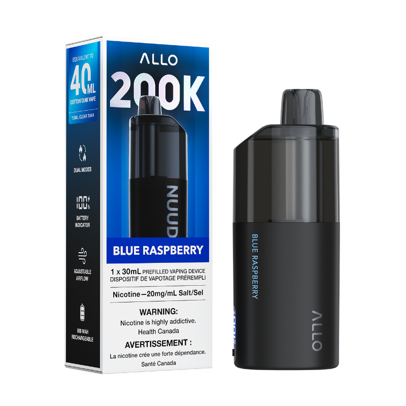 Allo NUUD 200k Disposable Vape - Blue Raspberry