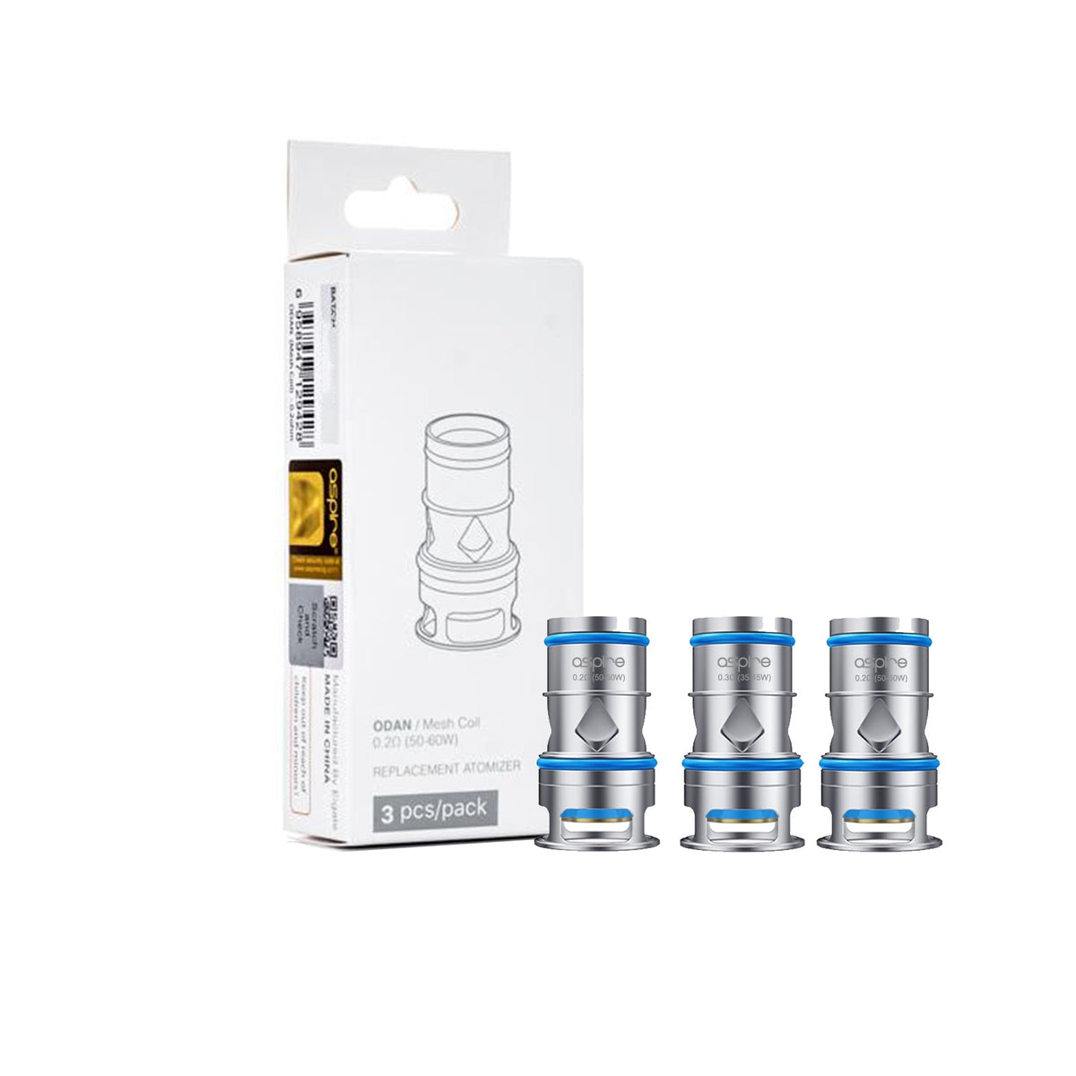 ASPIRE ODAN / ODAN MINI REPLACEMENT COIL (3 PACK)