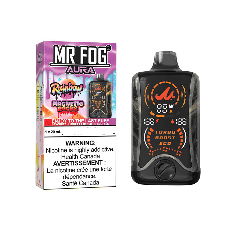 Mr Fog Aura 60K Disposable Vape Nicotine Free - Rainbow Magnetic Rocks