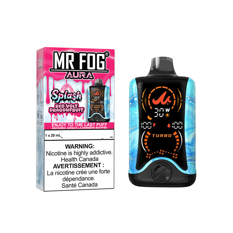 Mr Fog Aura 60K Disposable Vape Nicotine Free - Splash Red Volt Dragonfruit