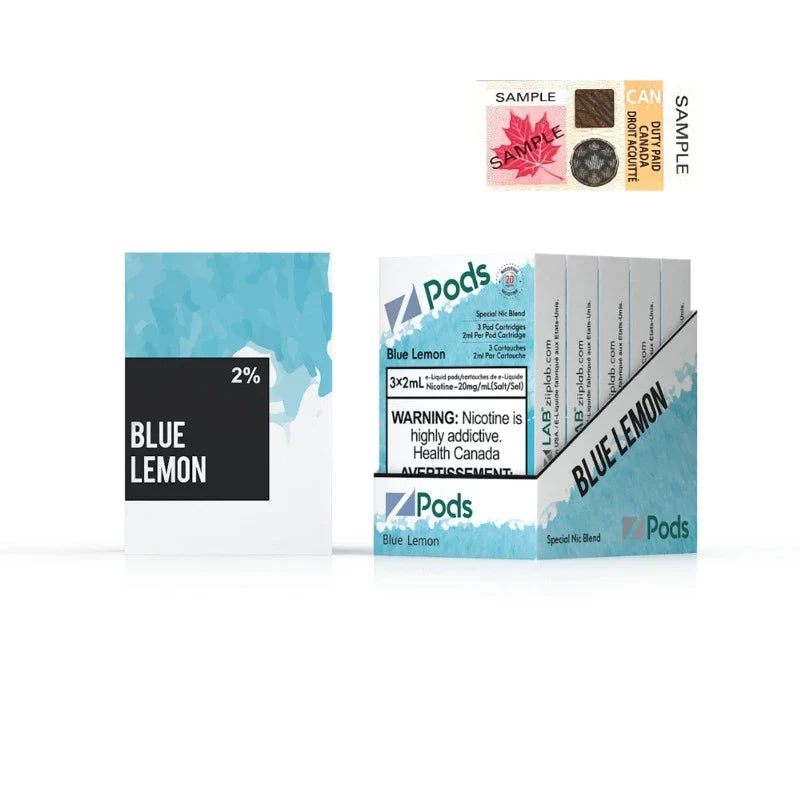 Buy Z PODS BLUE LEMON SUPREME NIC at Mister vapor TORONTO , ETOBICOKE, YORK , BURLINGTON