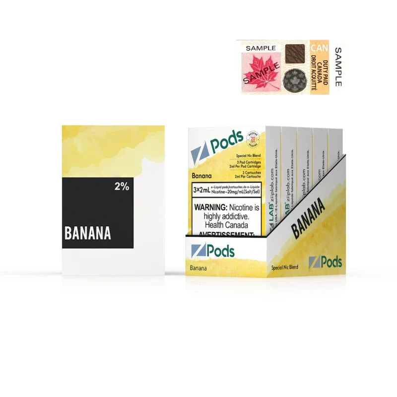 Z PODS BANANA 2% SPECIAL NIC BLEND (EXCISE TAX) MISTER VAPOR