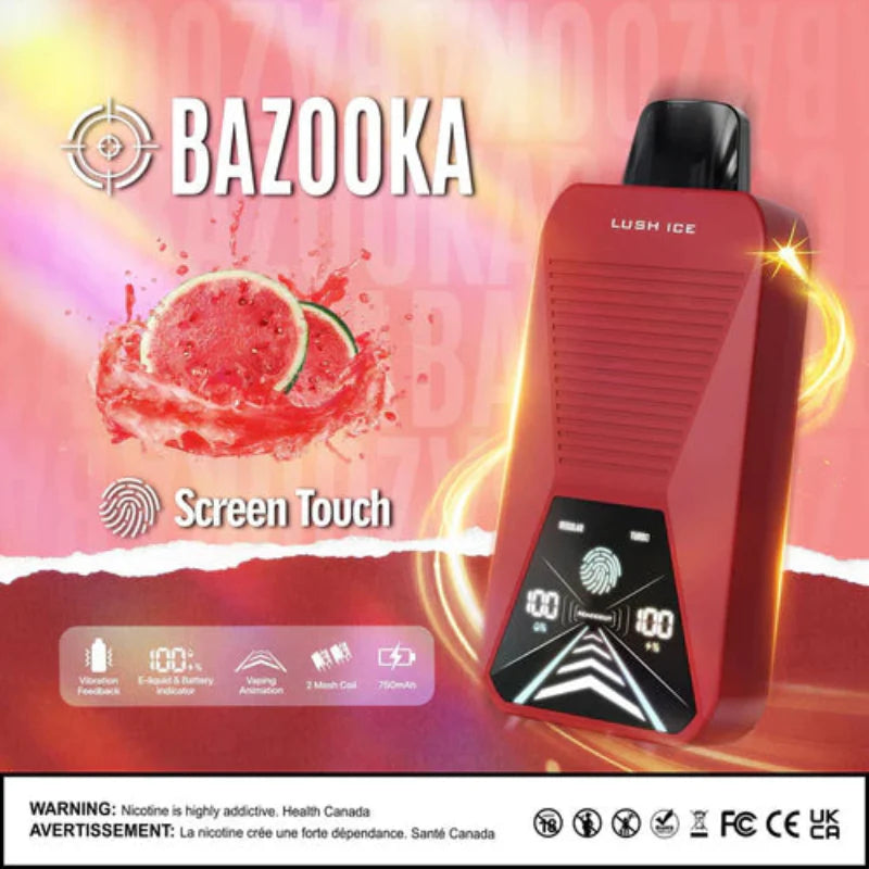 BAZOOKA 33K LUSH ICE DISPOSABLE VAPE (20mL)