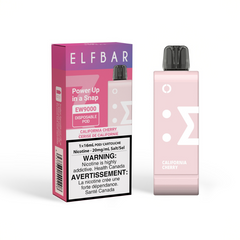 CALIFORNIA CHERRY ELF BAR EW9000 DISPOSABLE POD  Power up in a Snap with the Elfbar EW9000 disposable pod featuring 9000 puffs, 16ml of e-liquid and innovative detachable battery.