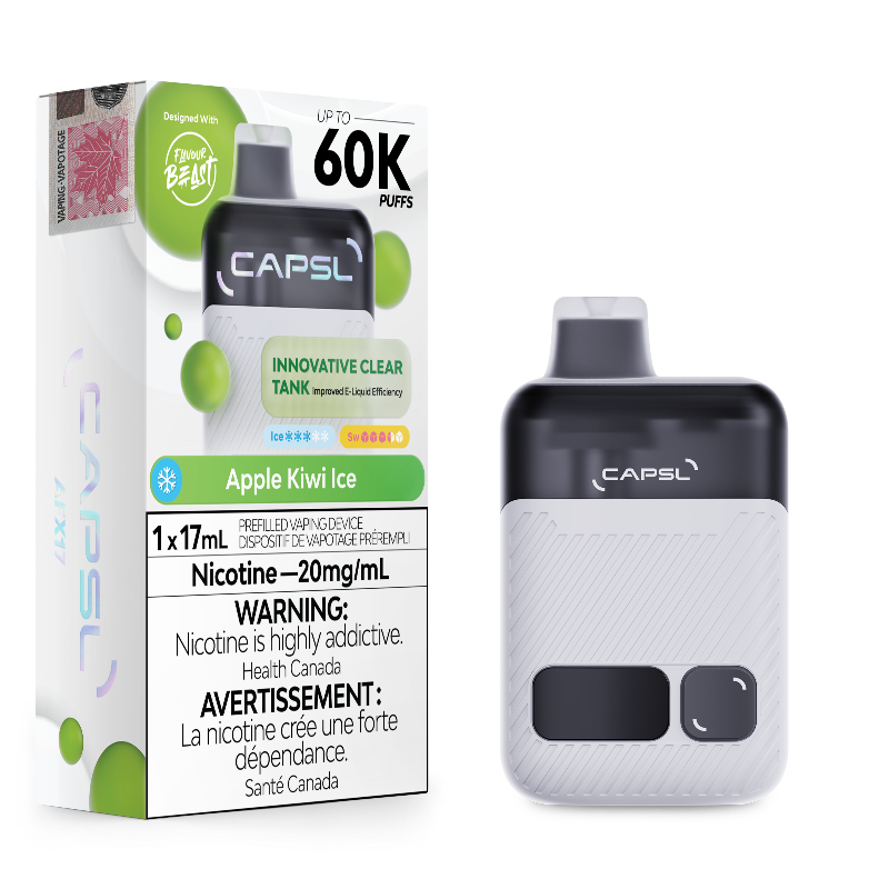 CAPSL 60k Apple Kiwi Ice Disposable Vape by Flavour Beast