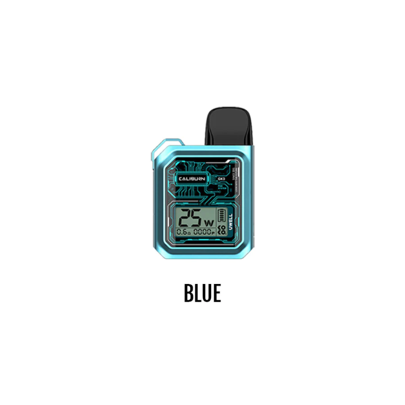 BUY NOW UWELL CALIBURN GK3 POD KIT [CRC] BLUE AT MISTER VAPOR QUEBEC