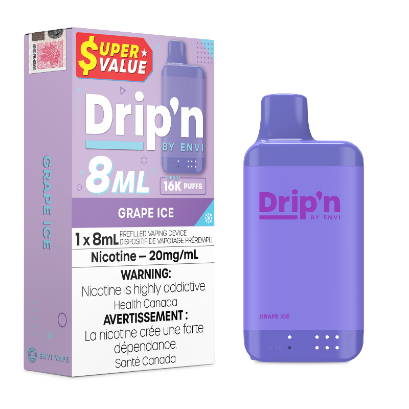 Grape Ice Drip'n 16K Value Series Disposable Vape