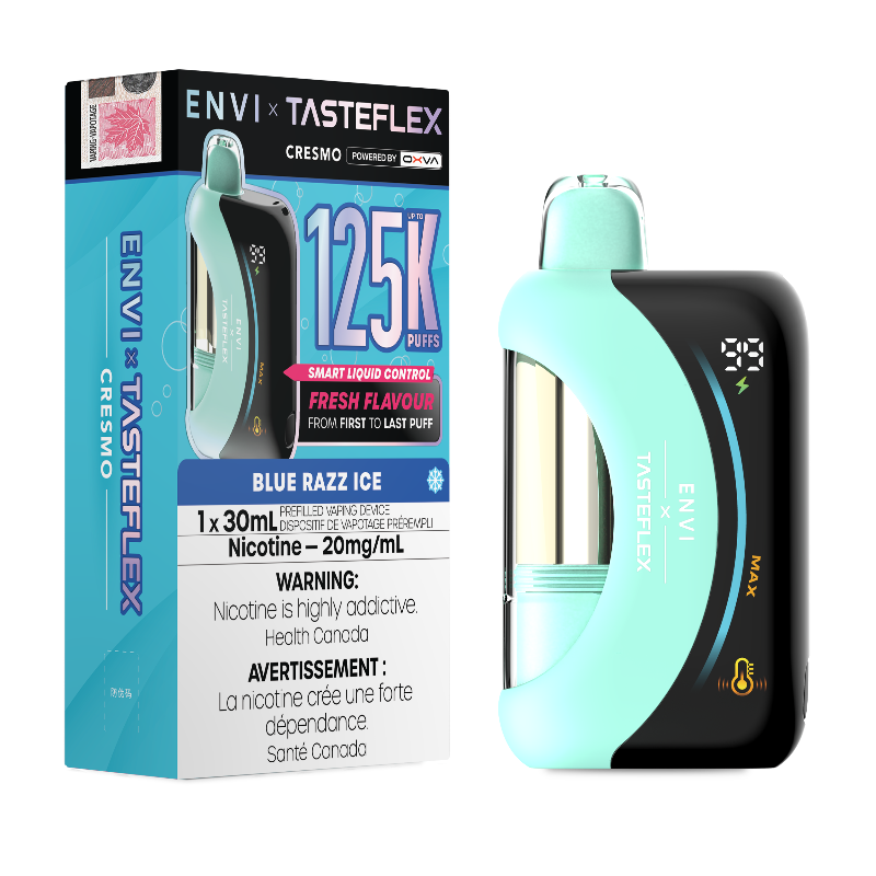Envi x Tasteflex Cresmo 125k Disposable Vape - Blue Razz Ice