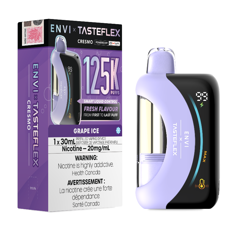 Envi x Tasteflex Cresmo 125k Disposable Vape - Grape Ice
