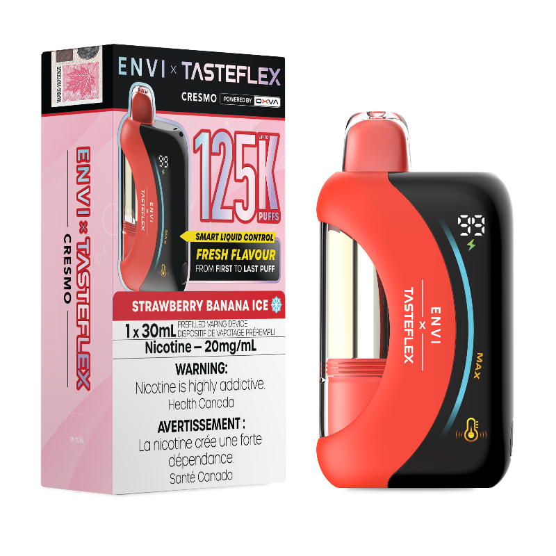 Envi x Tasteflex Cresmo 125k Disposable Vape - Strawberry Banana Ice