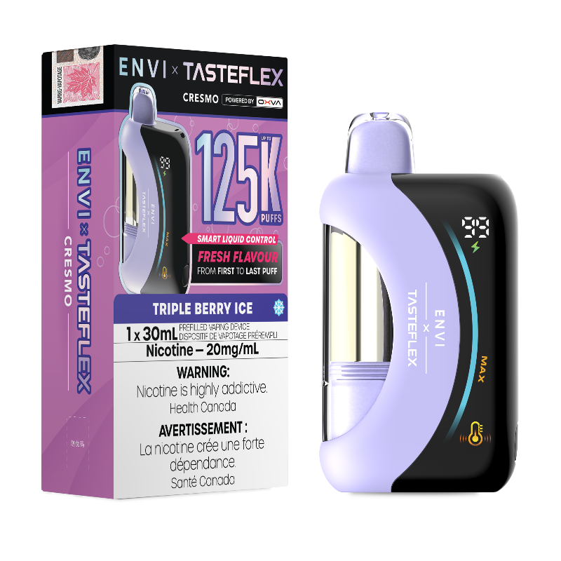 Envi x Tasteflex Cresmo 125k Disposable Vape - Triple Berry Ice