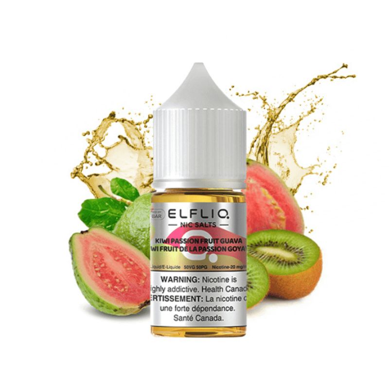 #1. RATED ELFLIQ KIWI PASSION FRUIT GUAVA(SALT NIC)  E-LIQUID @ MISTER VAPOR ONARTIO CANADA