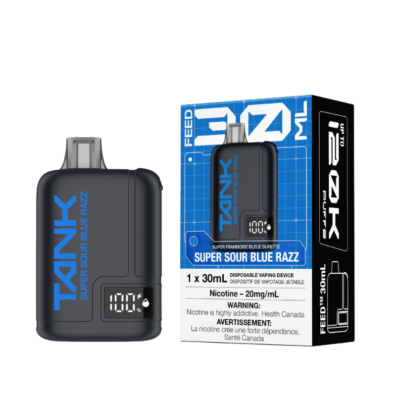 Feed Tank 120k - Super Sour Blue Razz Disposable Vape