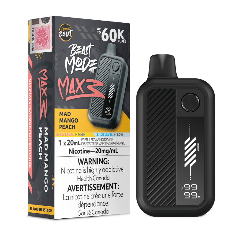 Flavour Beast - Beast Mode Max 3 60k Mad Mango Peach Disposable Vape - DISPOSABLE - Mister Vapor