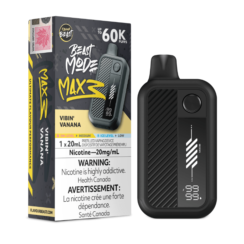 Flavour Beast - Beast Mode Max 3 60k Vibin' Vanana Disposable Vape - DISPOSABLE - Mister Vapor