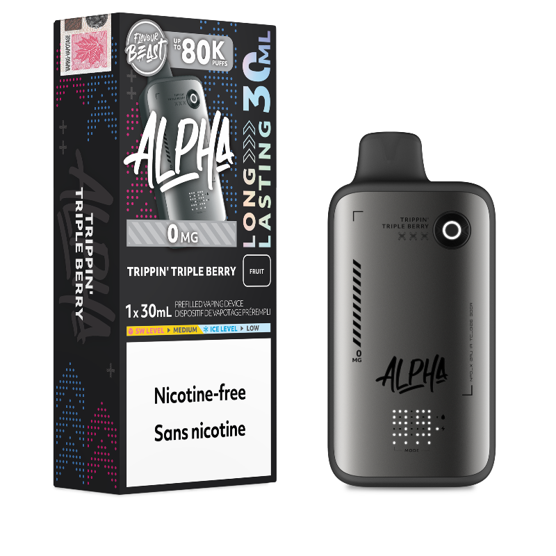 Flavour Beast Alpha 80K Disposable Vape Nicotine Free - Trippin' Triple Berry