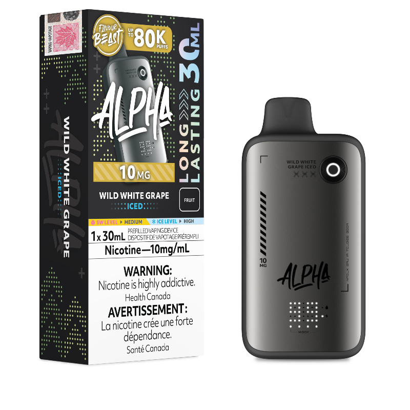 Flavour Beast Alpha 80K Disposable Vape 10MG - Wild White Grape Iced