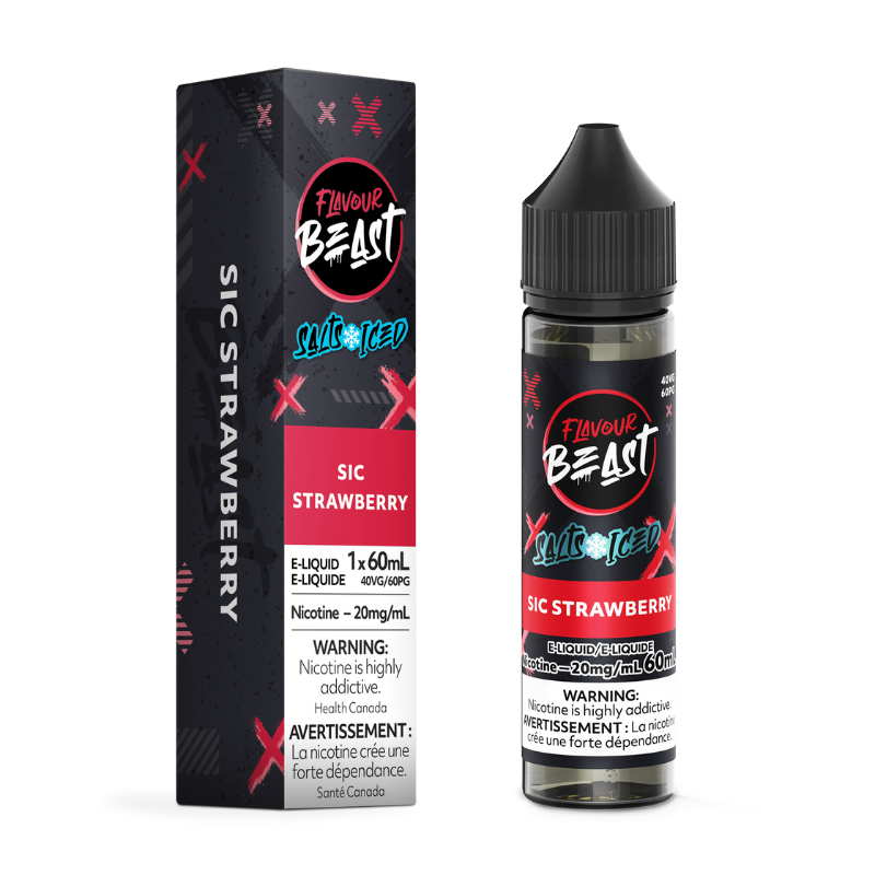 Flavour Beast E-Liquid Sic Strawberry Iced Salt (60mL)