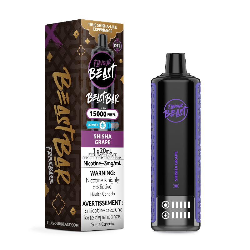 Enjoy the rich, sweet taste of Shisha Grape with every puff. This smooth, authentic flavour offers a refreshing twist on classic grape, delivering a satisfying vape experience.