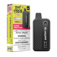 BUY NOW FLIPPIN FRUIT FLASH FLAVOUR BEAST BEAST MODE MAX - 18,000 PUFFS Flippin' Fruit Flash - Savor delightful mouthfuls of an exquisite fruit blend, bursting with all the vibrant colors of the rainbow!