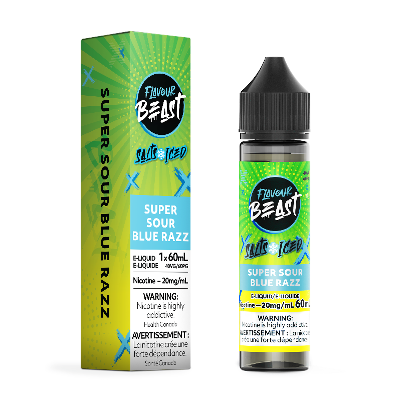 Taste the tangy burst of blue raspberry with an icy twist in Flavour Beast Super Sour Blue Razz Iced e-liquid. Refreshing, bold, and full of flavour!