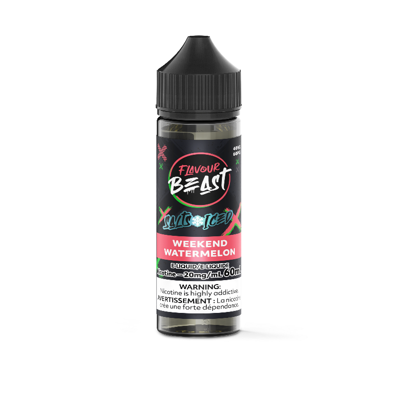 Flavour Beast E-Liquid Weekend Watermelon Iced Salt (30mL/60mL)