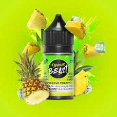 Experience tangy pineapple with an icy twist in Flavour Beast Super Sour Pineapple Iced e-liquid. Refreshing, bold, and full of tropical flavour!