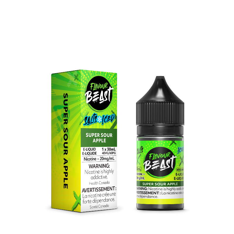 Enjoy the tangy blast of sour apple with an icy finish in Flavour Beast Super Sour Apple Iced e-liquid. Refreshing, bold, and perfect for fruit lovers!