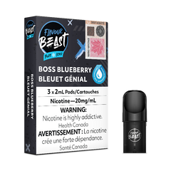 EXCISE TAX FLAVOUR BEAST BOSS BLUEBERRY ICED PODS MR. VAPOR TORONTO , BURLINGTON ONTARIO CANADA