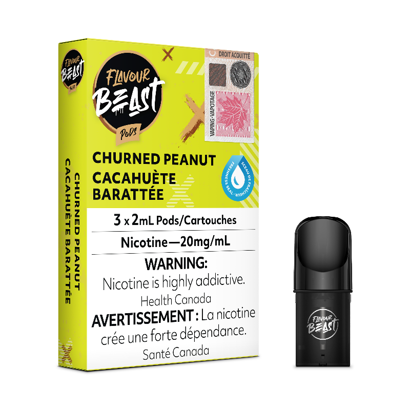 SELLING FLAVOUR BEAST CHURNED PEANUT PODS MISTER VAPOR TORONTO , BURLINGTON ONTARIO CANADA