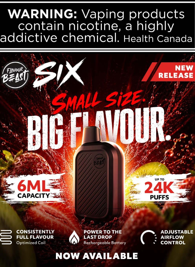 Flavour Beast SIX Disposable Vape Promo Banner
