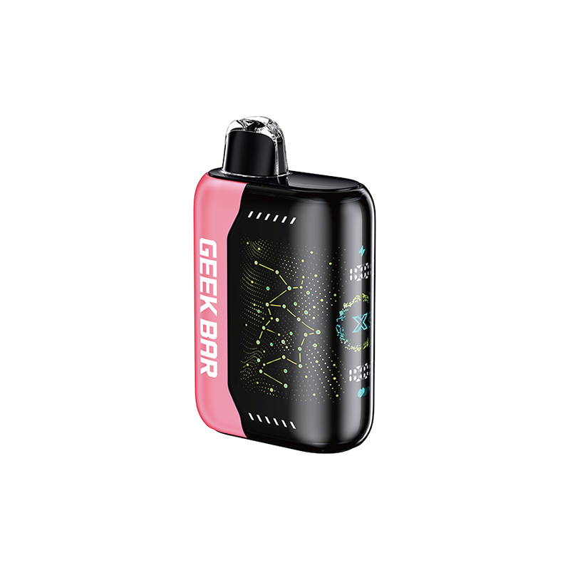 Savor the sweet, ripe peaches with a cool, refreshing twist with the Geek Bar Pulse X. 25,000 puffs, 20ML e-liquid, 3D screen, LED lights & adjustable airflow.