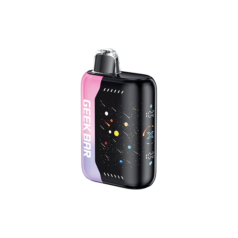 Savor the intense, sour kick of ripe strawberries with the Geek Bar Pulse X. 25,000 puffs, 20ML e-liquid, 3D screen, LED lights & adjustable airflow.