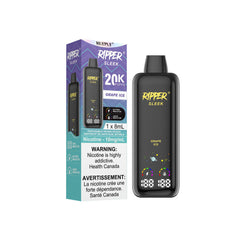 Ripper Sleek 10mg Disposable Vape - Grape Ice, 20k Puffs