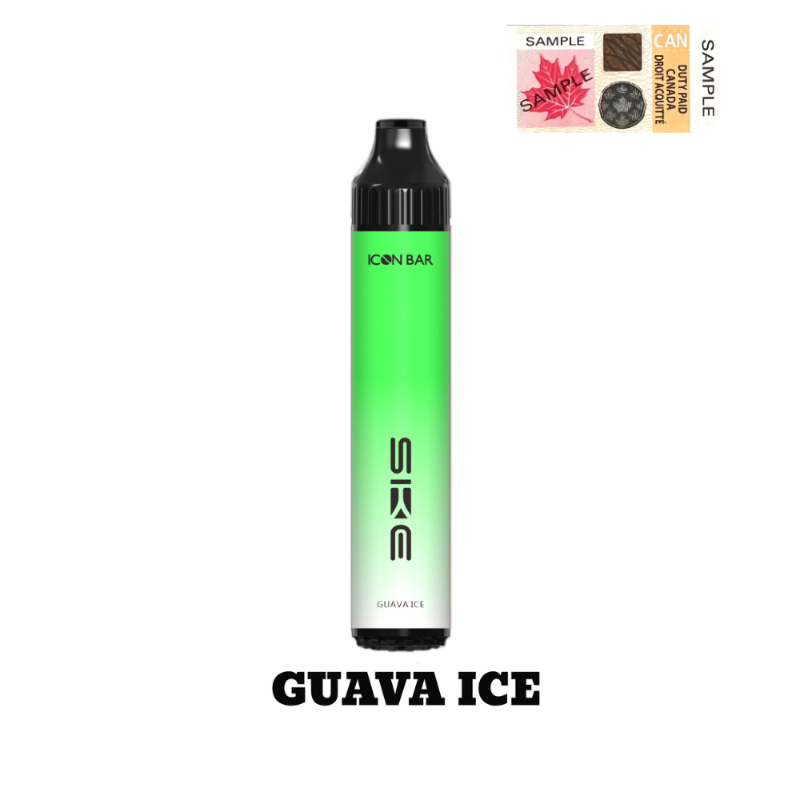 Guava Ice: The prominent flavor of ripe guava provides a juicy and luscious sensation on the palate, reminiscent of biting into a perfectly ripened guava fruit. The addition of an icy menthol element enhances the overall experience, imparting a crisp and invigorating chill that complements the natural sweetness of guava.  Introducing the new Icon Bar! The Icon Bar provides up to 2000 Puffs of a synthetic 50 nicotine blend that gives you the strong hit you've been craving. 